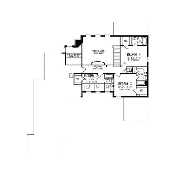 Traditional House Plan Second Floor - Van Courtland European Home 020D-0235 - Shop House Plans and More