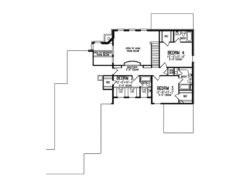 Southern House Plan Second Floor - Nicolaus European Home 020D-0236 - Shop House Plans and More