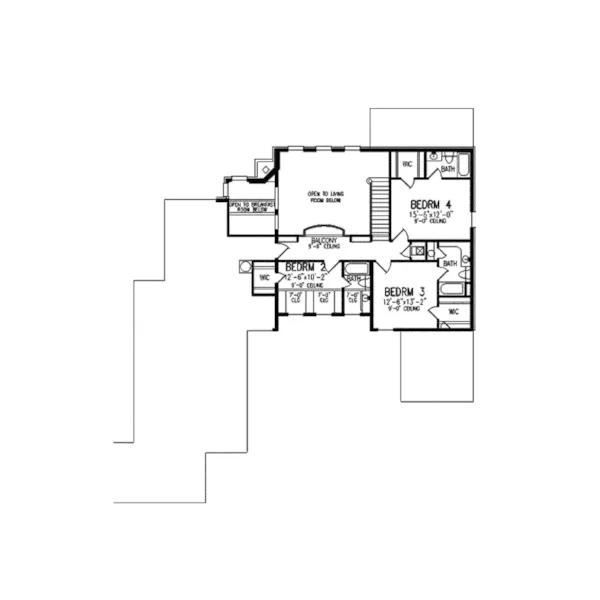 Georgian House Plan Second Floor - Nicolaus European Home 020D-0236 - Shop House Plans and More