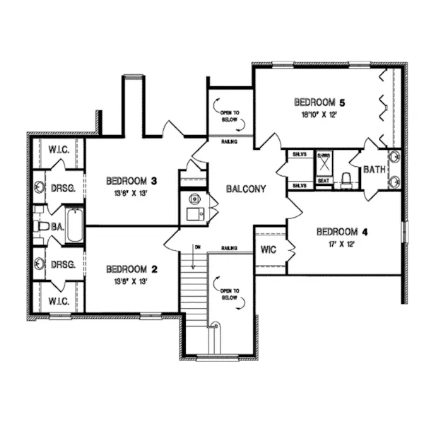 Craftsman House Plan Second Floor - Dunnigan Tudor Style Home 020D-0238 - Search House Plans and More