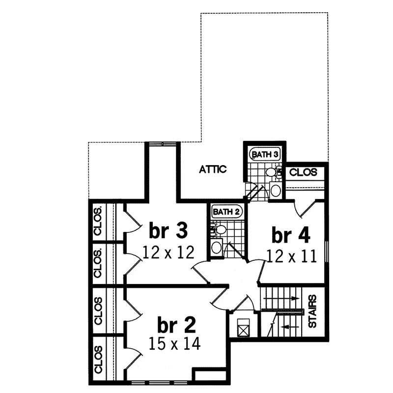 Craftsman House Plan Second Floor - Caspar Beach Coastal Home 020D-0250 - Search House Plans and More