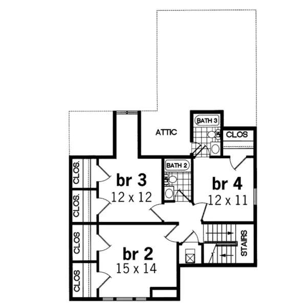 Beach & Coastal House Plan Second Floor - Caspar Beach Coastal Home 020D-0250 - Search House Plans and More