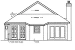 Tudor House Plan Rear Elevation - Carlotta Place Ranch Cabin Home 020D-0251 - Search House Plans and More