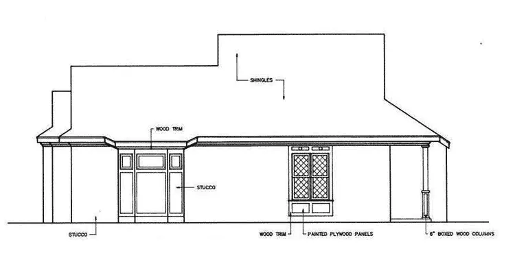 Cabin & Cottage House Plan Right Elevation - Carlotta Place Ranch Cabin Home 020D-0251 - Search House Plans and More