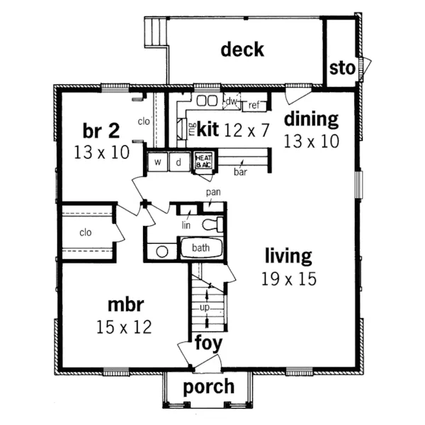 Cape Cod & New England House Plan First Floor - Seward Rustic Cape Cod Home 020D-0254 - Shop House Plans and More