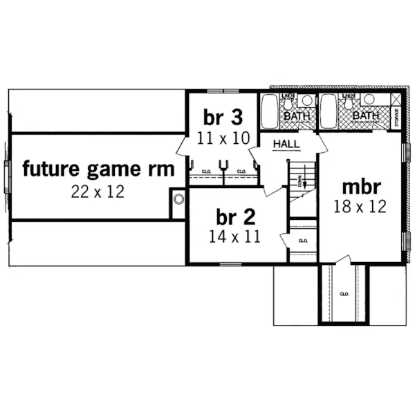 Rustic House Plan Second Floor - Connell Craftsman Home 020D-0262 - Search House Plans and More