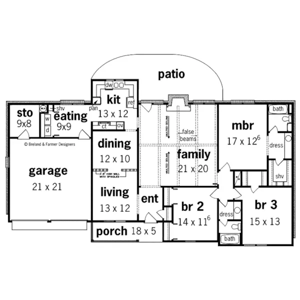 Victorian House Plan First Floor - Kenwood Traditional Ranch Home 020D-0269 - Search House Plans and More