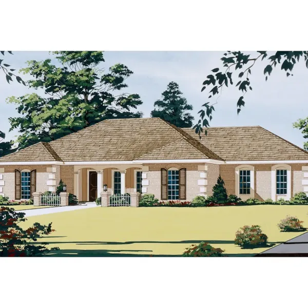 Ranch Home With Stucco Exterior And Decorative Corner Quoins