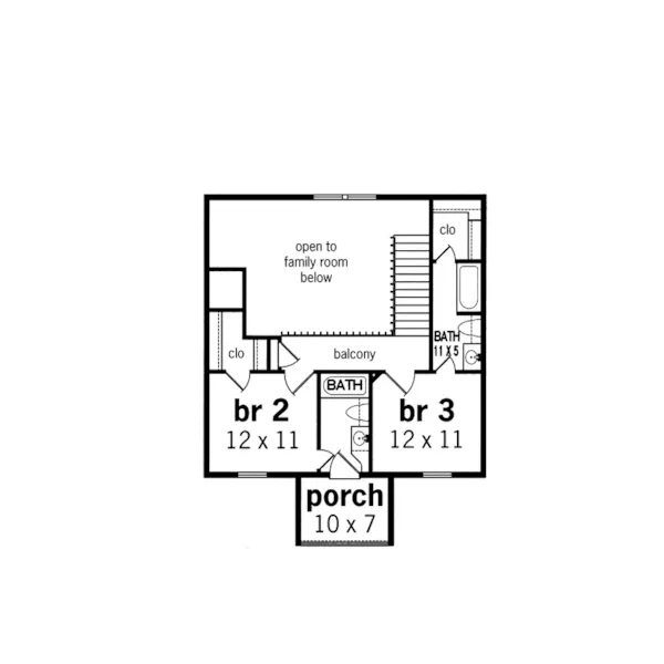 Country House Plan Second Floor - Mariposa Southern Home 020D-0273 - Shop House Plans and More