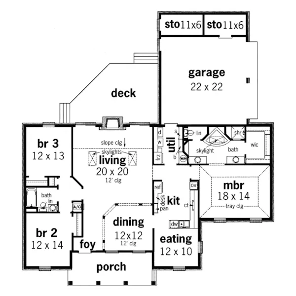 Southern House Plan First Floor - Marinwood Acadian Style Home 020D-0276 - Shop House Plans and More