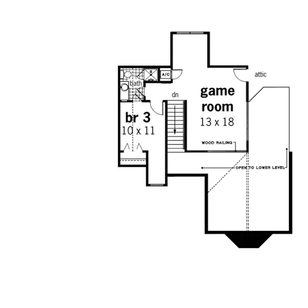 Traditional House Plan Second Floor - Homestead Valley Rustic Home 020D-0277 - Search House Plans and More