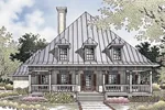 Bright Windows, Porch And Dormers Add Southern Charm