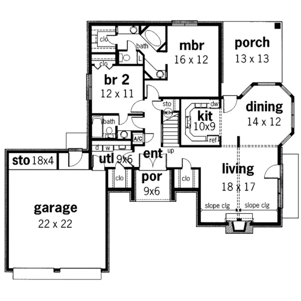 Traditional House Plan First Floor - Kensington Point European Home 020D-0283 - Search House Plans and More