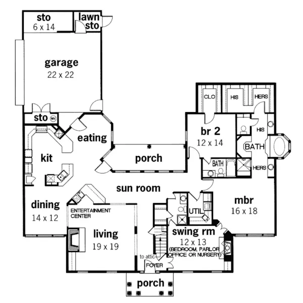 Victorian House Plan First Floor - Atherton Georgian Home 020D-0302 - Search House Plans and More