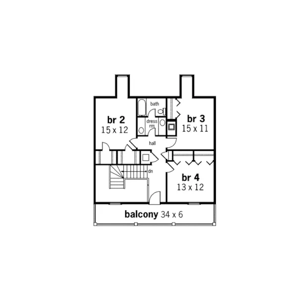 Country House Plan Second Floor - Summerfarm Plantation Home 020D-0310 - Shop House Plans and More