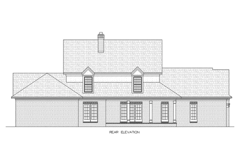 Traditional House Plan Rear Elevation - Summerfarm Plantation Home 020D-0310 - Shop House Plans and More