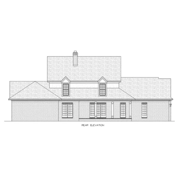 Country House Plan Rear Elevation - Summerfarm Plantation Home 020D-0310 - Shop House Plans and More