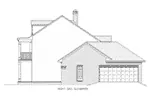Southern Plantation House Plan Right Elevation - Summerfarm Plantation Home 020D-0310 - Shop House Plans and More