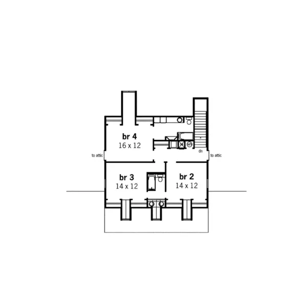 Plantation House Plan Second Floor - Meadowbriar Southern Home 020D-0317 - Shop House Plans and More