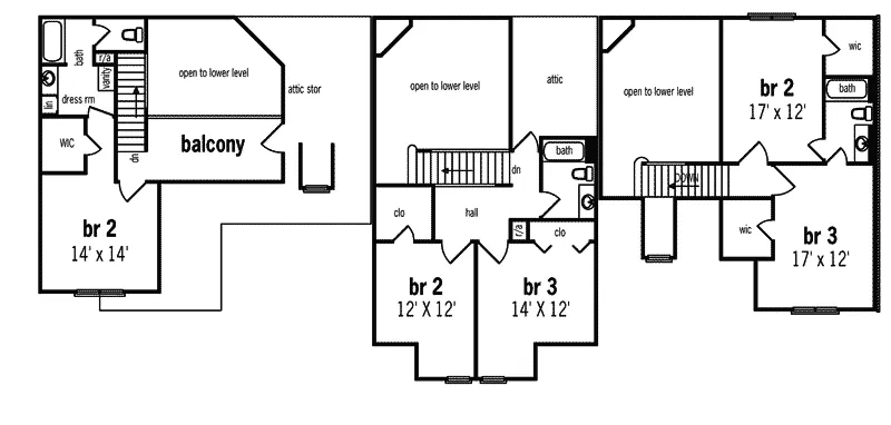 Multi-Family House Plan Second Floor - Waterhaven Multi-Family Home 020D-0319 - Shop House Plans and More
