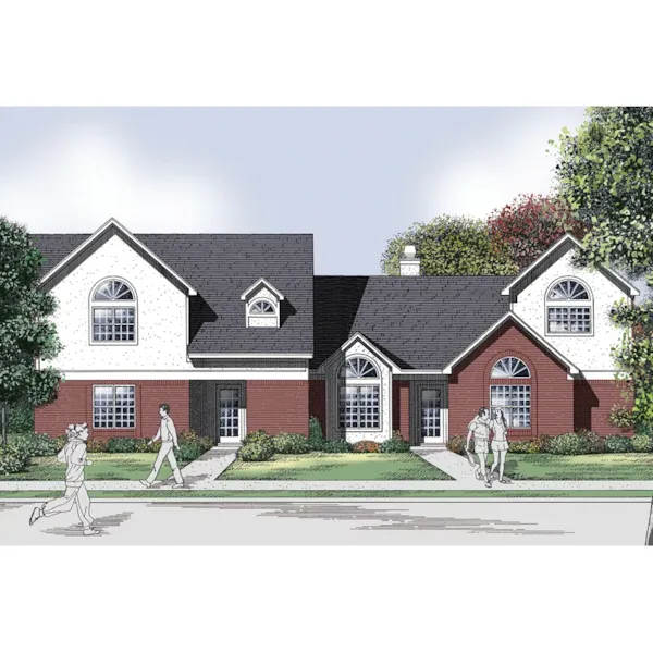 Multi-Family House Plan Front of Home - Knollbridge Multi-Family Home 020D-0321 - Search House Plans and More