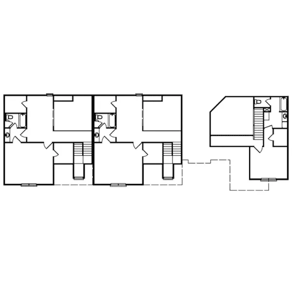 Multi-Family House Plan Second Floor - Oakleigh Traditional Multi-Family Home 020D-0322 - Shop House Plans and More