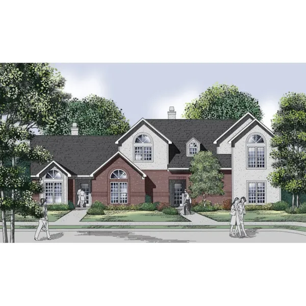 Multi-Family House Plan Front of Home - Murdoch Hill Traditional Multi-Family Home 020D-0324 - Shop House Plans and More