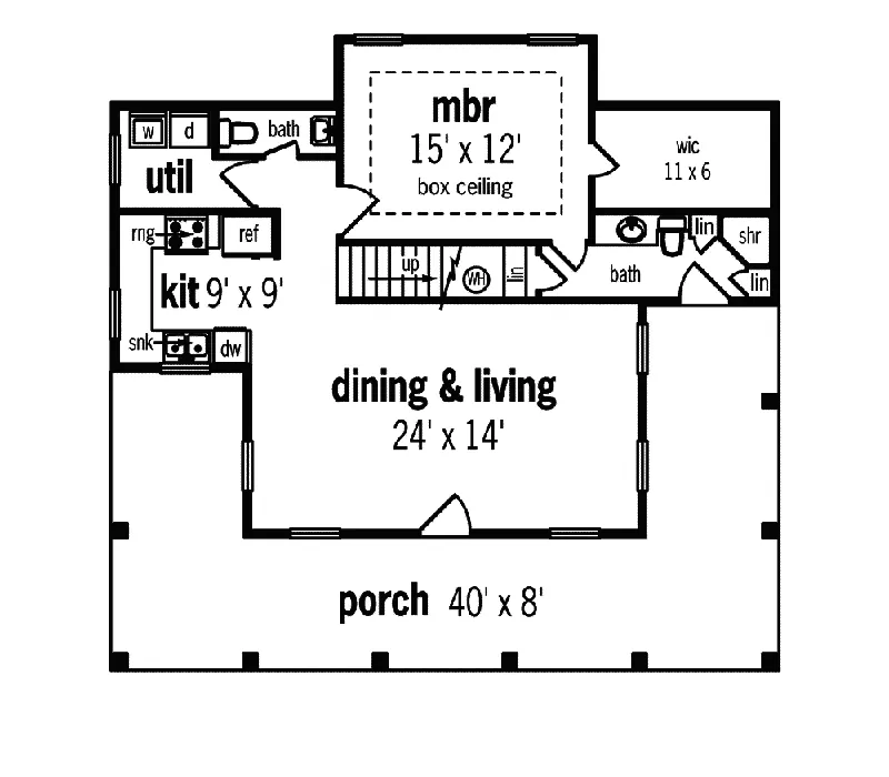 Bungalow House Plan First Floor - Oakhurst Plantation Home 020D-0325 - Shop House Plans and More