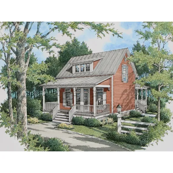 Bungalow Styled Acadian With Deep Front Porch