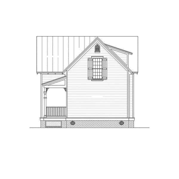 Country House Plan Rear Elevation - Pacific View Acadian Home 020D-0326 - Shop House Plans and More