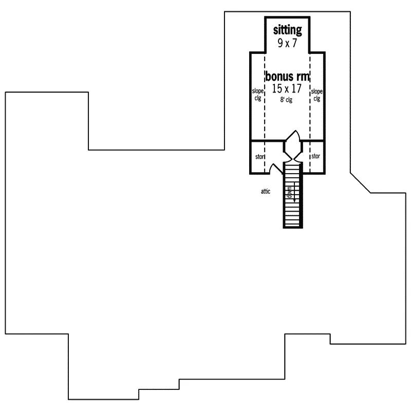 Ranch House Plan Second Floor - Palmer House Ranch Home 020D-0327 - Shop House Plans and More