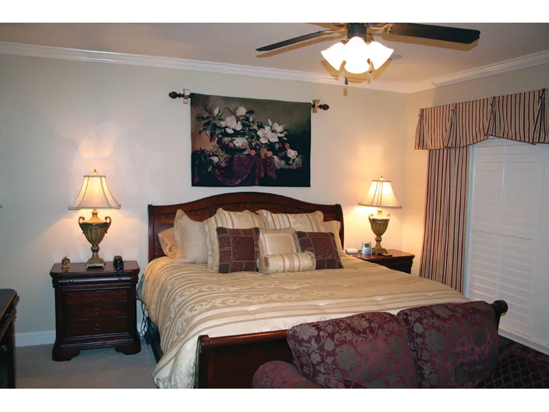Traditional House Plan Master Bedroom Photo 01 - Southern Style Home | One-Story House with Photos