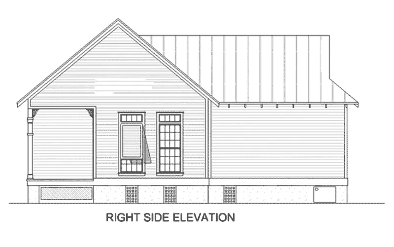 Vacation House Plan Right Elevation - Heronpond Rustic Country Cabin 020D-0330 - Search House Plans and More