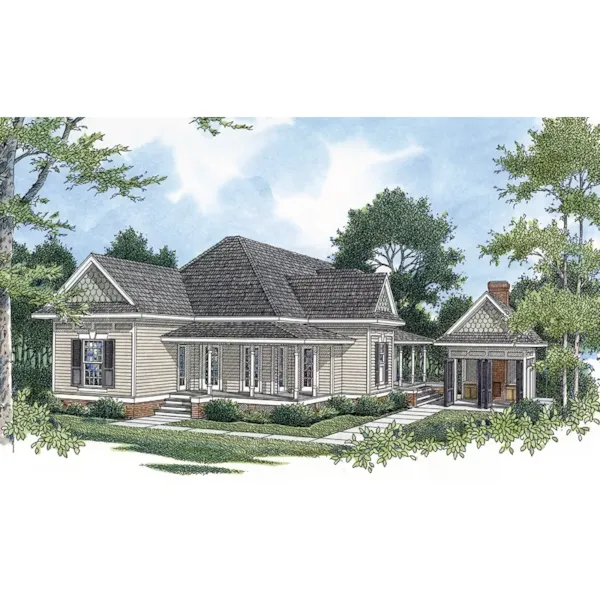 Traditional House Plan Front of Home - Moreno Ridge Ranch Home 020D-0332 - Shop House Plans and More