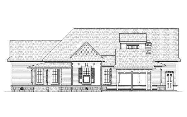 Traditional House Plan Right Elevation - Moreno Ridge Ranch Home 020D-0332 - Shop House Plans and More