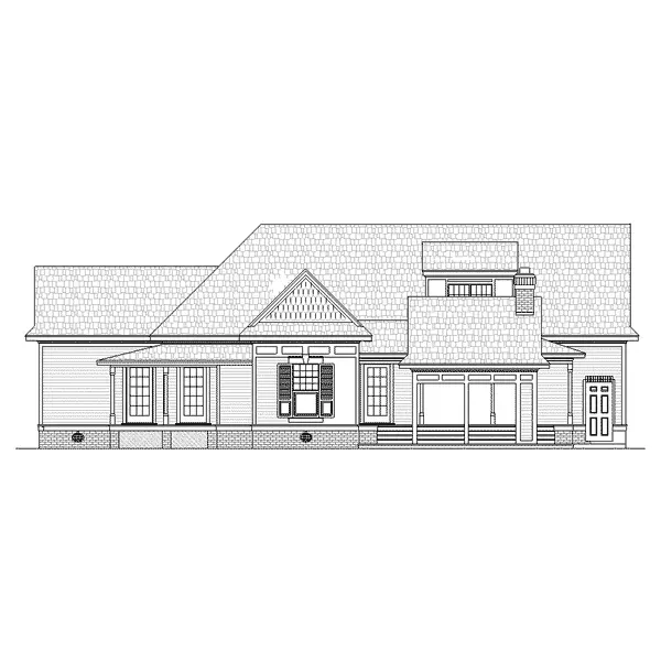 Traditional House Plan Right Elevation - Moreno Ridge Ranch Home 020D-0332 - Shop House Plans and More