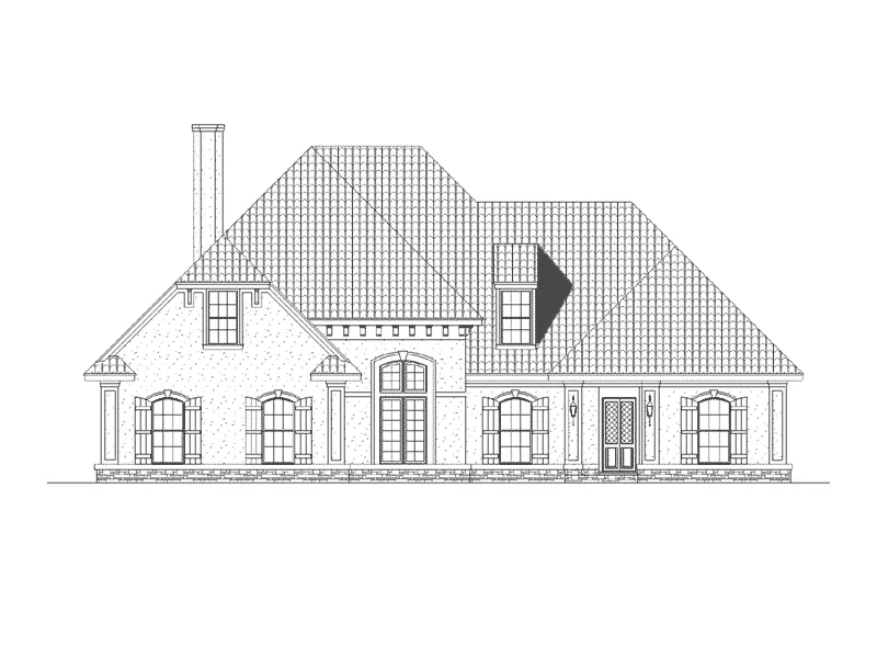 Waterfront House Plan Front Elevation - Rockingham European Home 020D-0339 - Shop House Plans and More