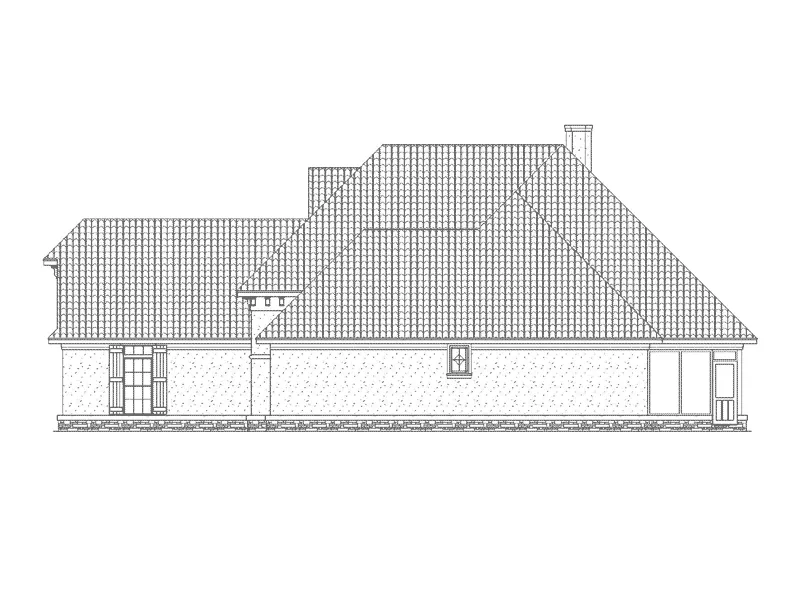 Traditional House Plan Right Elevation - Rockingham European Home 020D-0339 - Shop House Plans and More