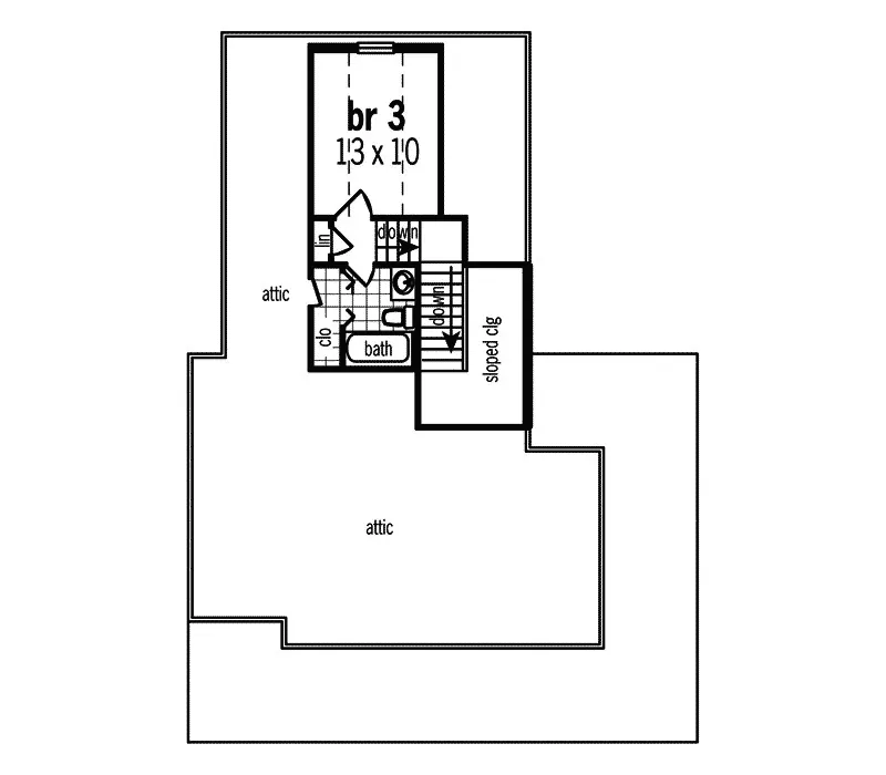 Country House Plan Second Floor - Janesfield Southern Home 020D-0340 - Search House Plans and More