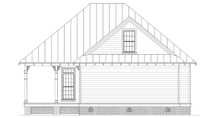 Southern House Plan Rear Elevation - Janesfield Southern Home 020D-0340 - Search House Plans and More