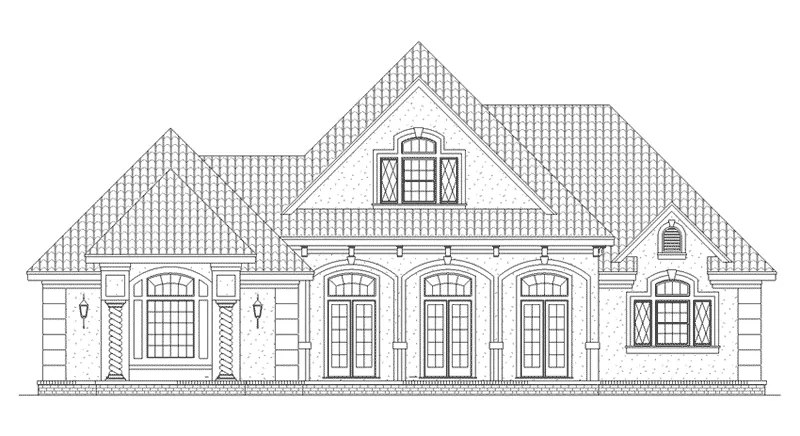 Ranch House Plan Front Elevation - Laredo Point Southern Home 020D-0342 - Shop House Plans and More