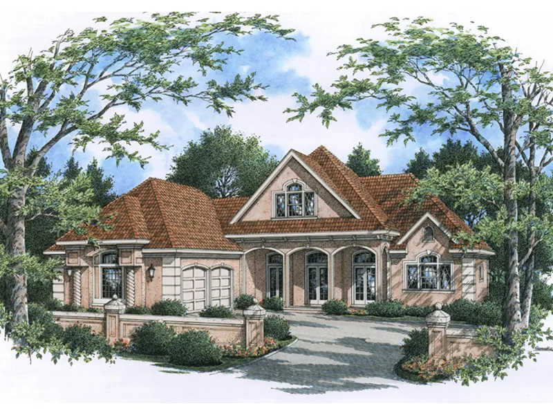 Ranch House Plan Front of Home - Laredo Point Southern Home 020D-0342 - Shop House Plans and More