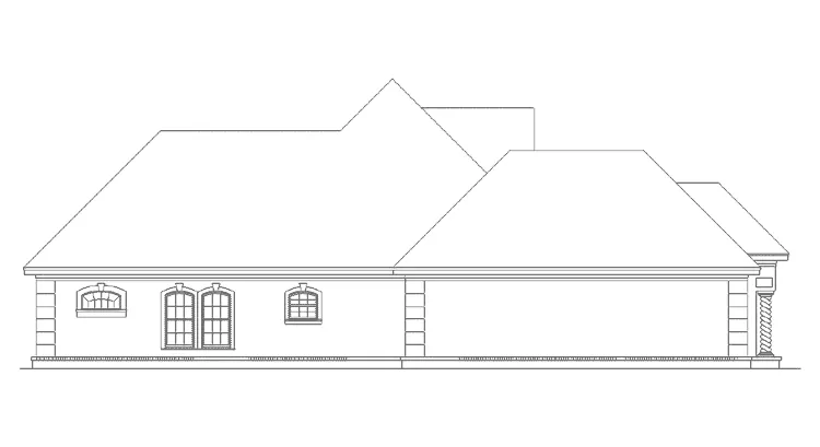 Ranch House Plan Left Elevation - Laredo Point Southern Home 020D-0342 - Shop House Plans and More