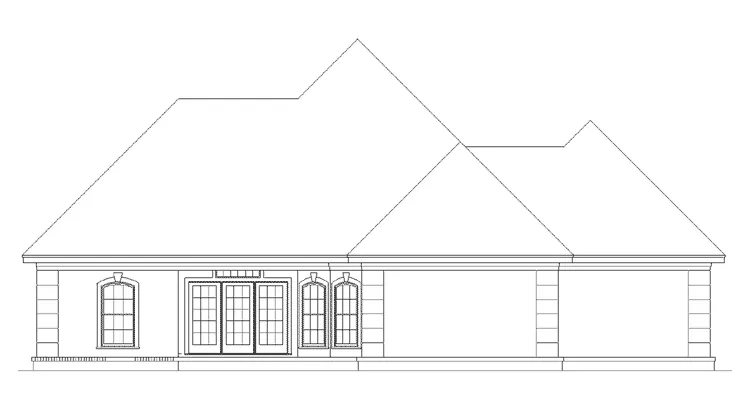 Traditional House Plan Rear Elevation - Laredo Point Southern Home 020D-0342 - Shop House Plans and More