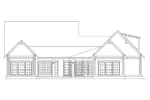 Ranch House Plan Rear Elevation - Kalinda Creek Craftsman Home 020D-0343 - Search House Plans and More