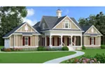 Craftsman House Plan Front of Home - Layton Country Craftsman Home 020D-0344 - Shop House Plans and More