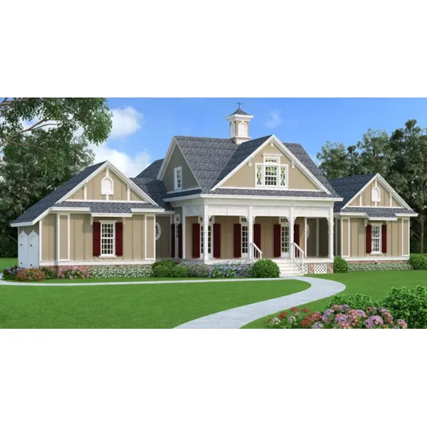 Country House Plan Front of Home - Layton Country Craftsman Home 020D-0344 - Shop House Plans and More