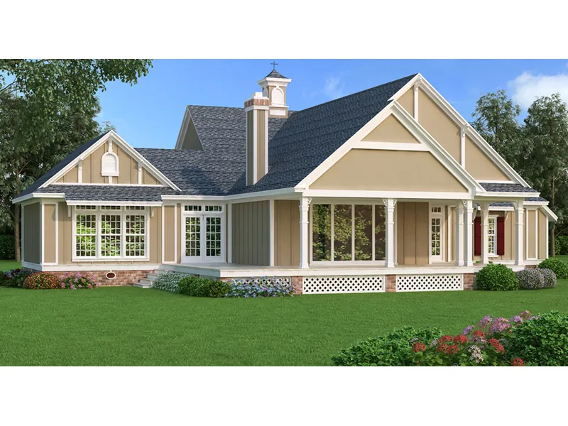 Craftsman House Plan Rear Photo 01 - Layton Country Craftsman Home 020D-0344 - Shop House Plans and More