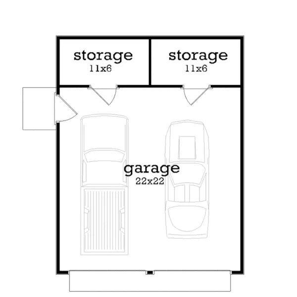 Cape Cod & New England House Plan Garage Floor Plan - Dyson Southern Home 020D-0345 - Search House Plans and More