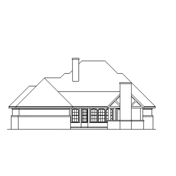 Arts & Crafts House Plan Rear Elevation - Bambury Tudor Craftsman Home 020D-0346 - Search House Plans and More